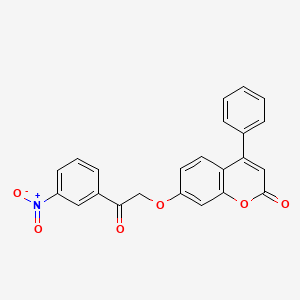 molecular formula C23H15NO6 B4131944 7-[2-(3-nitrophenyl)-2-oxoethoxy]-4-phenyl-2H-chromen-2-one 