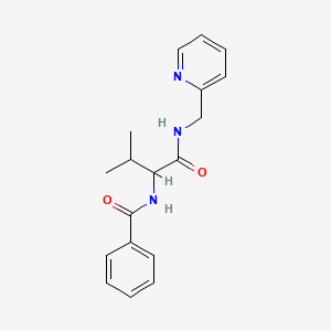 molecular formula C18H21N3O2 B4131945 N-(2-methyl-1-{[(2-pyridinylmethyl)amino]carbonyl}propyl)benzamide 