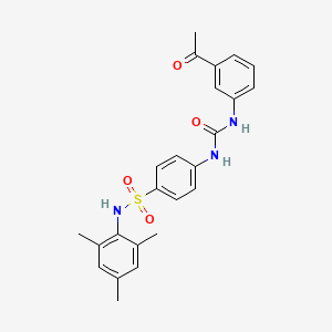 molecular formula C24H25N3O4S B4131950 4-({[(3-acetylphenyl)amino]carbonyl}amino)-N-mesitylbenzenesulfonamide 
