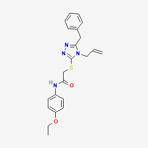 molecular formula C22H24N4O2S B4131976 2-[(4-allyl-5-benzyl-4H-1,2,4-triazol-3-yl)thio]-N-(4-ethoxyphenyl)acetamide 