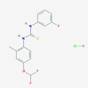 N-[4-(difluoromethoxy)-2-methylphenyl]-N'-(3-fluorophenyl)thiourea hydrochloride