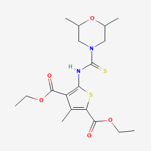 diethyl 5-{[(2,6-dimethyl-4-morpholinyl)carbonothioyl]amino}-3-methyl-2,4-thiophenedicarboxylate