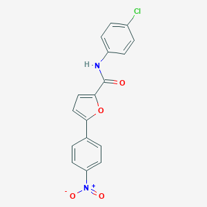 molecular formula C17H11ClN2O4 B413200 N-(4-chlorophenyl)-5-{4-nitrophenyl}-2-furamide CAS No. 332169-12-7
