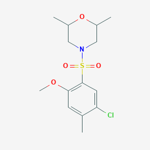 molecular formula C14H20ClNO4S B4132007 4-[(5-chloro-2-methoxy-4-methylphenyl)sulfonyl]-2,6-dimethylmorpholine 