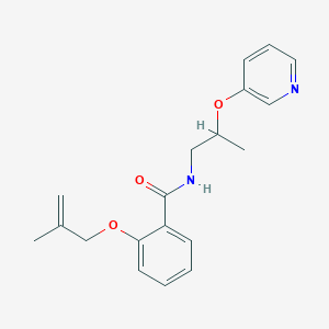 molecular formula C19H22N2O3 B4132027 2-[(2-methylprop-2-en-1-yl)oxy]-N-[2-(pyridin-3-yloxy)propyl]benzamide 