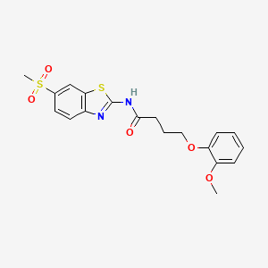 4-(2-methoxyphenoxy)-N-[6-(methylsulfonyl)-1,3-benzothiazol-2-yl]butanamide