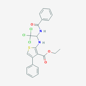 Ethyl 2-{[1-(benzoylamino)-2,2,2-trichloroethyl]amino}-4-phenyl-3-thiophenecarboxylate