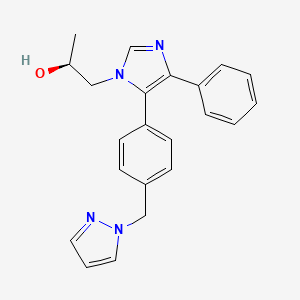 (2S)-1-{4-phenyl-5-[4-(1H-pyrazol-1-ylmethyl)phenyl]-1H-imidazol-1-yl}propan-2-ol