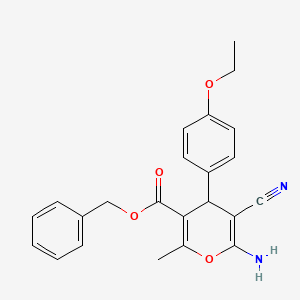 molecular formula C23H22N2O4 B4132049 benzyl 6-amino-5-cyano-4-(4-ethoxyphenyl)-2-methyl-4H-pyran-3-carboxylate 