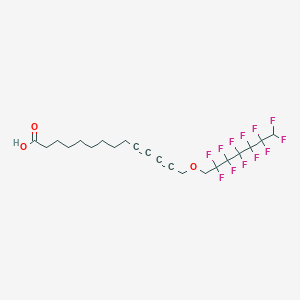 molecular formula C21H22F12O3 B413205 14-[(2,2,3,3,4,4,5,5,6,6,7,7-Dodecafluoroheptyl)oxy]-10,12-tetradecadiynoic acid CAS No. 140427-97-0