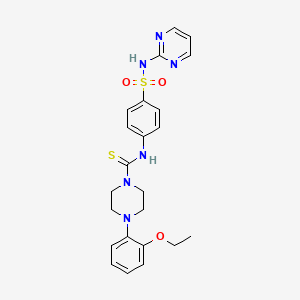 molecular formula C23H26N6O3S2 B4132053 4-(2-ethoxyphenyl)-N-{4-[(2-pyrimidinylamino)sulfonyl]phenyl}-1-piperazinecarbothioamide 