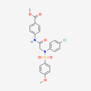 molecular formula C23H21ClN2O6S B4132065 methyl 4-({N-(4-chlorophenyl)-N-[(4-methoxyphenyl)sulfonyl]glycyl}amino)benzoate 