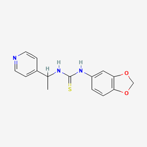 N-1,3-benzodioxol-5-yl-N'-[1-(4-pyridinyl)ethyl]thiourea