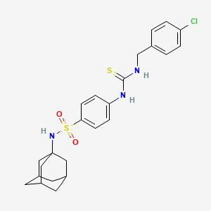 N-1-adamantyl-4-({[(4-chlorobenzyl)amino]carbonothioyl}amino)benzenesulfonamide