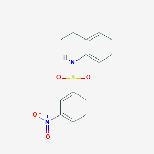 molecular formula C17H20N2O4S B4132097 N-(2-isopropyl-6-methylphenyl)-4-methyl-3-nitrobenzenesulfonamide 