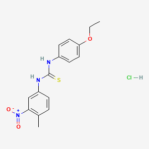 molecular formula C16H18ClN3O3S B4132127 N-(4-ethoxyphenyl)-N'-(4-methyl-3-nitrophenyl)thiourea hydrochloride 