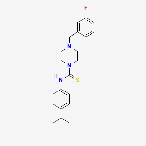 molecular formula C22H28FN3S B4132138 N-(4-sec-butylphenyl)-4-(3-fluorobenzyl)-1-piperazinecarbothioamide 