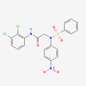 molecular formula C20H15Cl2N3O5S B4132140 N~1~-(2,3-dichlorophenyl)-N~2~-(4-nitrophenyl)-N~2~-(phenylsulfonyl)glycinamide 
