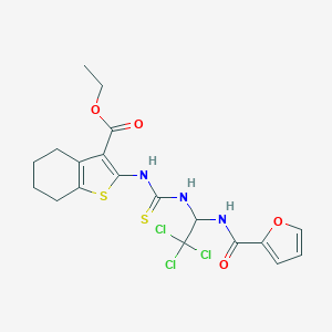 Ethyl 2-[({[2,2,2-trichloro-1-(2-furoylamino)ethyl]amino}carbonothioyl)amino]-4,5,6,7-tetrahydro-1-benzothiophene-3-carboxylate
