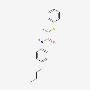 molecular formula C19H23NOS B4132174 N-(4-butylphenyl)-2-(phenylthio)propanamide 