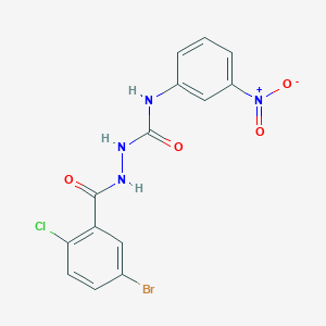 molecular formula C14H10BrClN4O4 B4132189 2-(5-bromo-2-chlorobenzoyl)-N-(3-nitrophenyl)hydrazinecarboxamide 