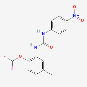 molecular formula C15H13F2N3O4 B4132211 N-[2-(difluoromethoxy)-5-methylphenyl]-N'-(4-nitrophenyl)urea 