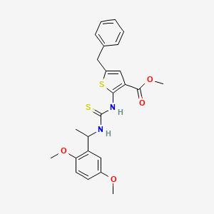 methyl 5-benzyl-2-[({[1-(2,5-dimethoxyphenyl)ethyl]amino}carbonothioyl)amino]-3-thiophenecarboxylate