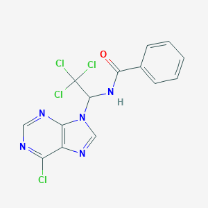 N-[2,2,2-trichloro-1-(6-chloro-9H-purin-9-yl)ethyl]benzamide