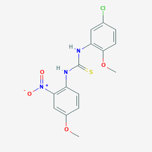 molecular formula C15H14ClN3O4S B4132255 N-(5-chloro-2-methoxyphenyl)-N'-(4-methoxy-2-nitrophenyl)thiourea 