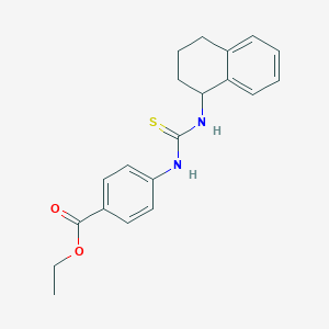 molecular formula C20H22N2O2S B4132280 ethyl 4-{[(1,2,3,4-tetrahydro-1-naphthalenylamino)carbonothioyl]amino}benzoate 