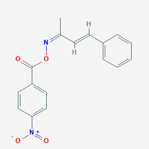 molecular formula C17H14N2O4 B413229 (4-nitrophenyl)({[(2Z,3E)-4-phenylbut-3-en-2-ylidene]amino}oxy)methanone 