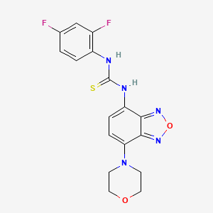 molecular formula C17H15F2N5O2S B4132305 N-(2,4-difluorophenyl)-N'-[7-(4-morpholinyl)-2,1,3-benzoxadiazol-4-yl]thiourea 