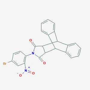 molecular formula C24H15BrN2O4 B413231 17-(4-Bromo-2-nitrophenyl)-17-azapentacyclo[6.6.5.0~2,7~.0~9,14~.0~15,19~]nonadeca-2,4,6,9,11,13-hexaene-16,18-dione (non-preferred name) 