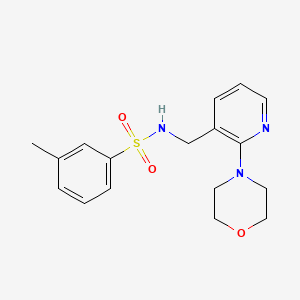 molecular formula C17H21N3O3S B4132318 3-methyl-N-{[2-(4-morpholinyl)-3-pyridinyl]methyl}benzenesulfonamide 
