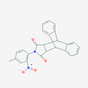 molecular formula C25H18N2O4 B413232 17-(4-Methyl-2-nitrophenyl)-17-azapentacyclo[6.6.5.0~2,7~.0~9,14~.0~15,19~]nonadeca-2,4,6,9,11,13-hexaene-16,18-dione (non-preferred name) 