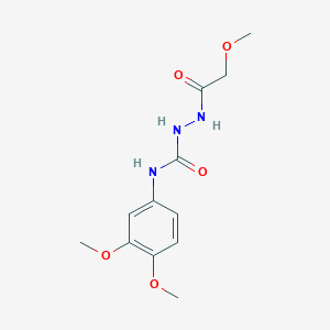 molecular formula C12H17N3O5 B4132324 N-(3,4-dimethoxyphenyl)-2-(methoxyacetyl)hydrazinecarboxamide 