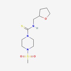 molecular formula C11H21N3O3S2 B4132330 4-(methylsulfonyl)-N-(tetrahydro-2-furanylmethyl)-1-piperazinecarbothioamide 
