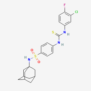 N-1-adamantyl-4-({[(3-chloro-4-fluorophenyl)amino]carbonothioyl}amino)benzenesulfonamide