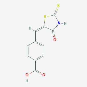 4-[(E)-(4-oxo-2-sulfanylidene-1,3-thiazolidin-5-ylidene)methyl]benzoic acid