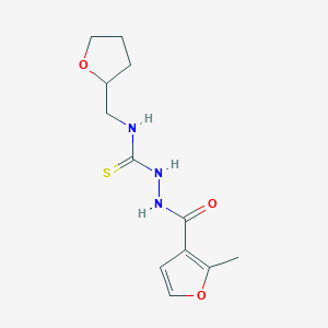 molecular formula C12H17N3O3S B4132387 2-(2-methyl-3-furoyl)-N-(tetrahydro-2-furanylmethyl)hydrazinecarbothioamide 
