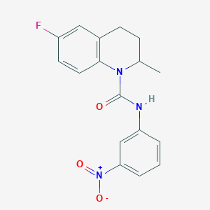 molecular formula C17H16FN3O3 B4132396 6-fluoro-2-methyl-N-(3-nitrophenyl)-3,4-dihydro-1(2H)-quinolinecarboxamide 