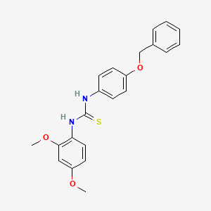 molecular formula C22H22N2O3S B4132400 N-[4-(benzyloxy)phenyl]-N'-(2,4-dimethoxyphenyl)thiourea 
