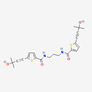 molecular formula C23H26N2O4S2 B4132413 N,N'-1,3-propanediylbis[5-(3-hydroxy-3-methyl-1-butyn-1-yl)-2-thiophenecarboxamide] 