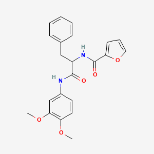 molecular formula C22H22N2O5 B4132430 N-(3,4-dimethoxyphenyl)-N-2-furoylphenylalaninamide 