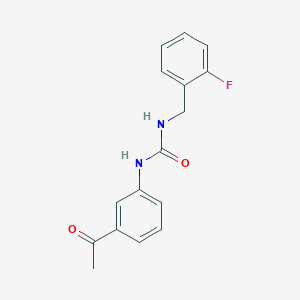 molecular formula C16H15FN2O2 B4132439 N-(3-acetylphenyl)-N'-(2-fluorobenzyl)urea 
