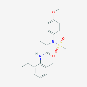 N~1~-(2-isopropyl-6-methylphenyl)-N~2~-(4-methoxyphenyl)-N~2~-(methylsulfonyl)alaninamide
