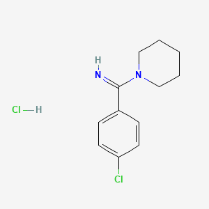 1-(4-chlorophenyl)-1-(1-piperidinyl)methanimine hydrochloride