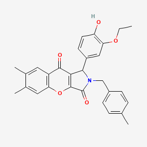 1-(3-ethoxy-4-hydroxyphenyl)-6,7-dimethyl-2-(4-methylbenzyl)-1,2-dihydrochromeno[2,3-c]pyrrole-3,9-dione