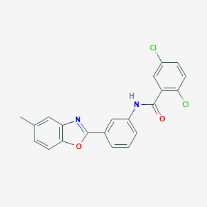 molecular formula C21H14Cl2N2O2 B413248 2,5-dichloro-N-[3-(5-methyl-1,3-benzoxazol-2-yl)phenyl]benzamide 