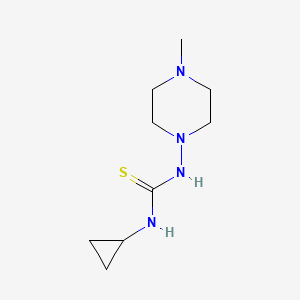 molecular formula C9H18N4S B4132489 N-cyclopropyl-N'-(4-methyl-1-piperazinyl)thiourea 
